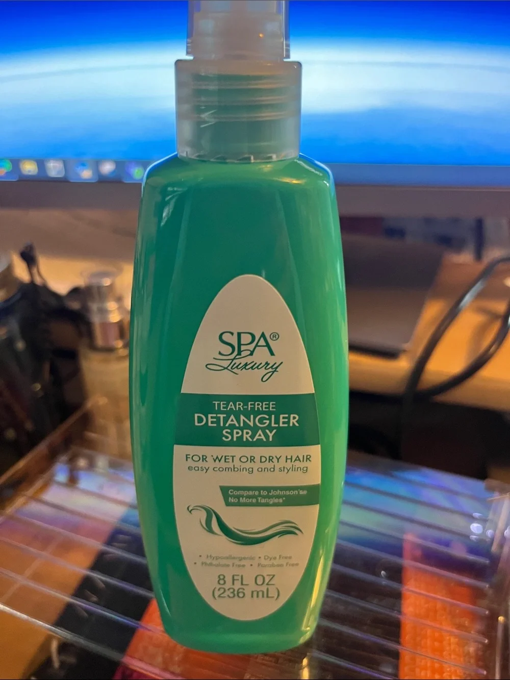 Tear-Free Green Detangler Spray for Kids - 8 fl oz